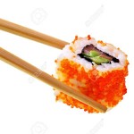 5258842-Sushi-with-chopsticks-isolated-over-white-background-Stock-Photo